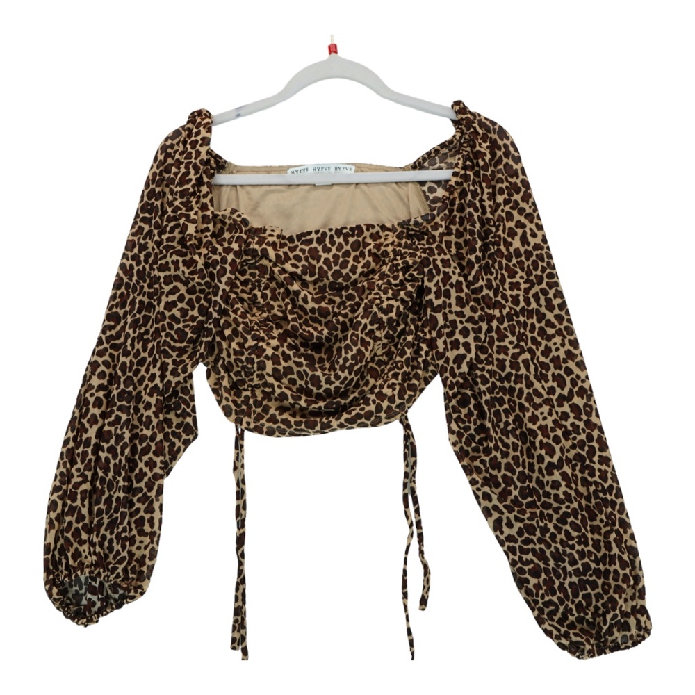 HYFVE Lepoard Smocked Blouse